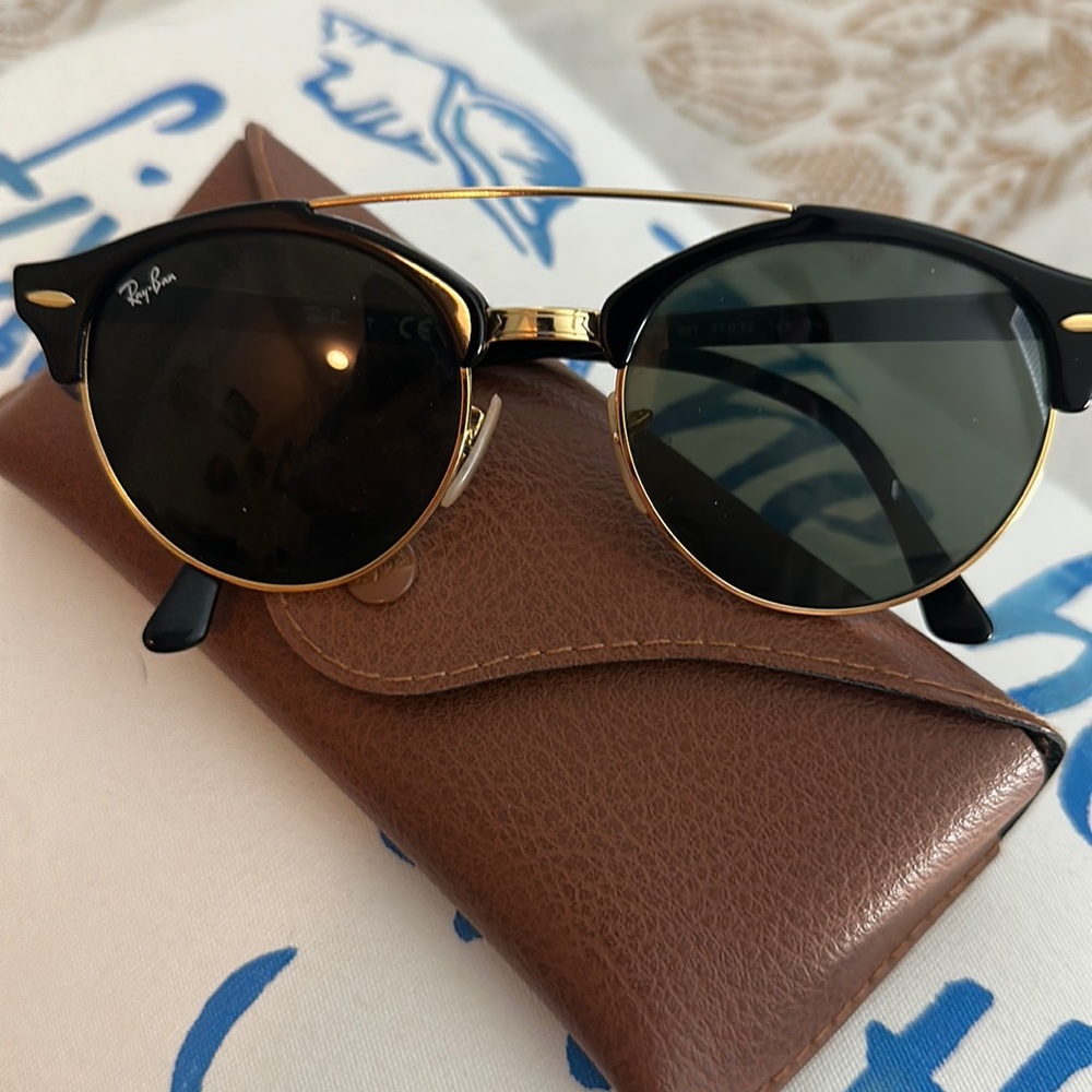 Genuine Rayban Brow Bar Sunglasses/case included ( pillow prop not included)
